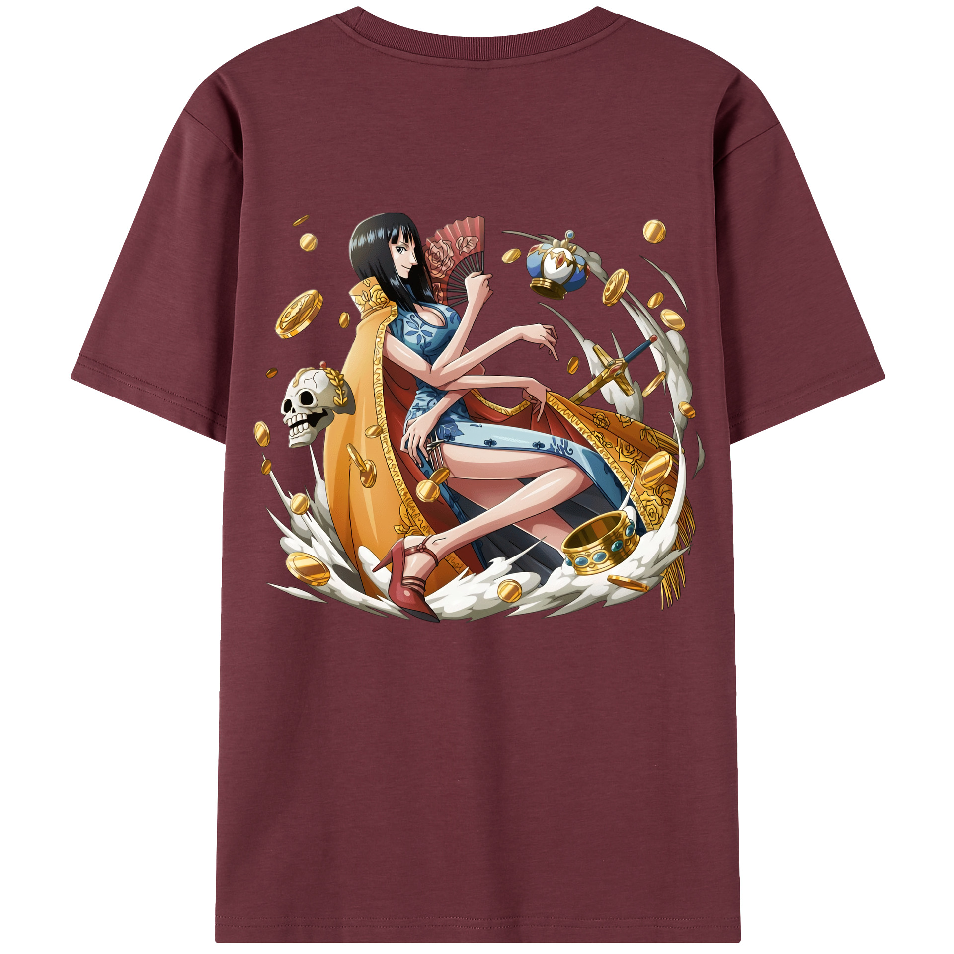 ワンピース ニコ・ロビン ONE PIECE Nico Robin 綿100％半袖Tシャツ（背面プリント）